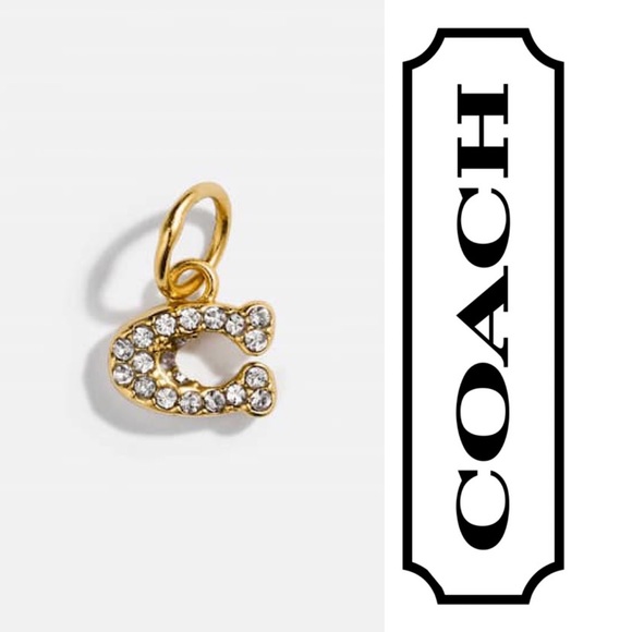 Coach Jewelry - Coach Gold Collectible Pave Signature Charm mini C logo bag charm necklace